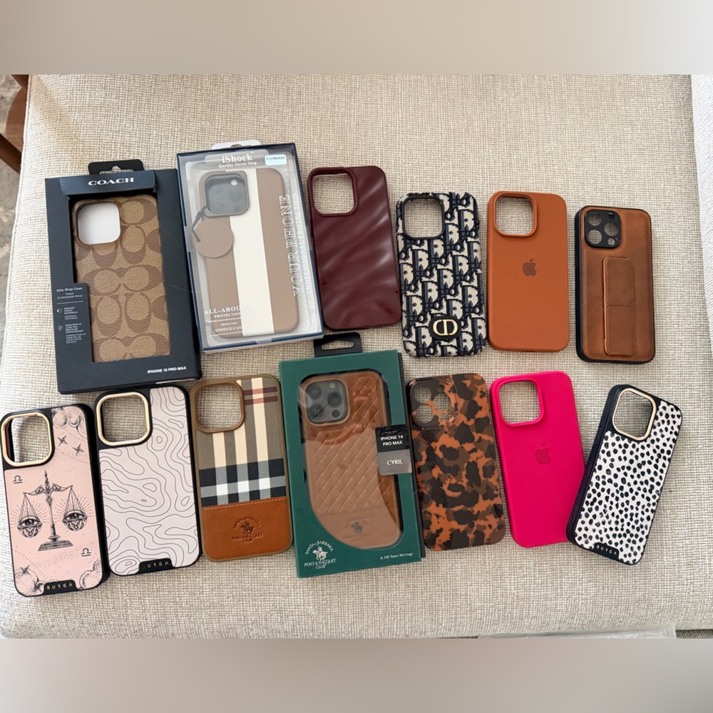 Assorted 15 pro max phone cases  (multiple brands)